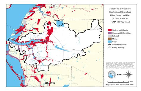 Manatee River Watershed Distribution of Generalized Urban Future Land ...