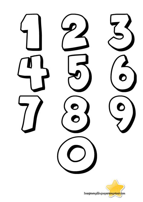 Large Printable Numbers - Images and drawings to print