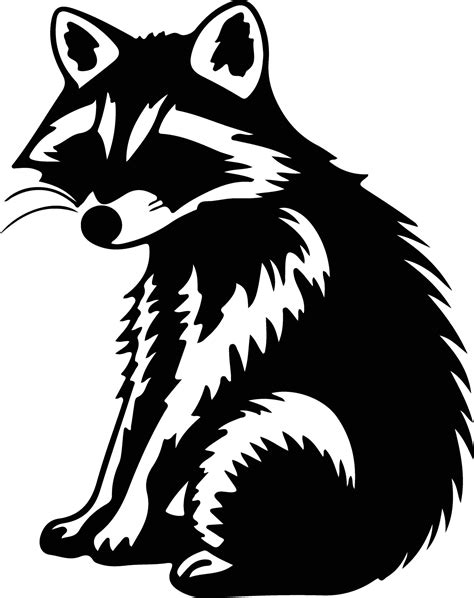 raccoon black silhouette 38102224 Vector Art at Vecteezy