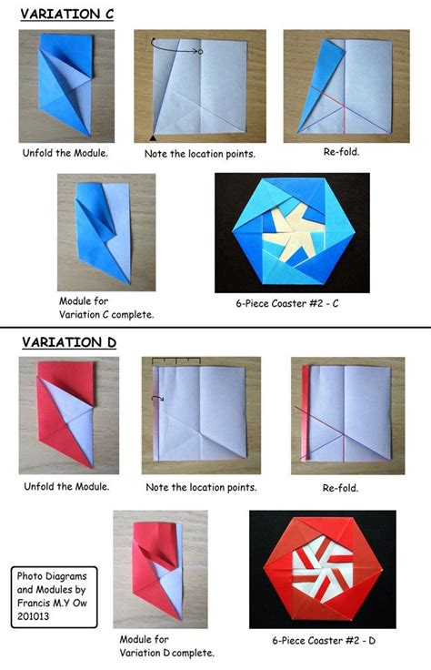 47 best origami coaster images on Pinterest | Paper crafts, Papercraft ...