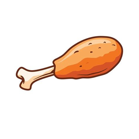 illustration of a fried chicken leg 10885390 Vector Art at Vecteezy