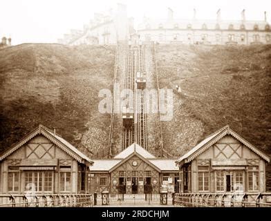 The Cliff Lift, Saltburn, Victorian period Stock Photo - Alamy