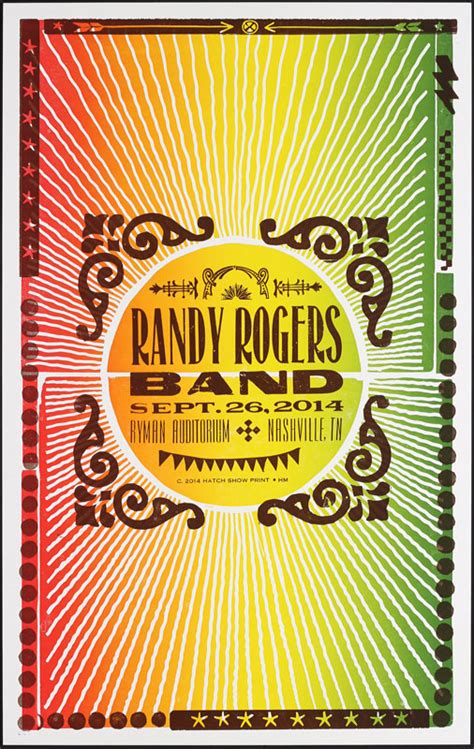 Hatch Show Print Randy Rogers Band Poster