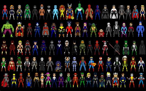 pixel art, Marvel Comics, pixels, superhero, HD Wallpaper | Rare Gallery