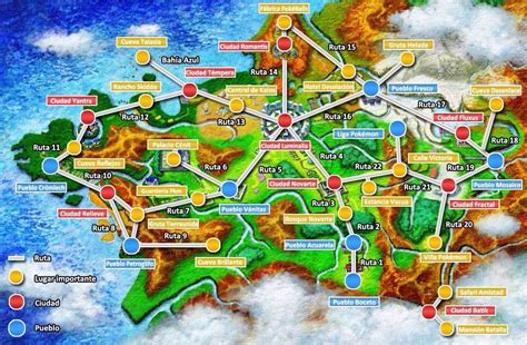 Pokemon Alola Region Labeled Map