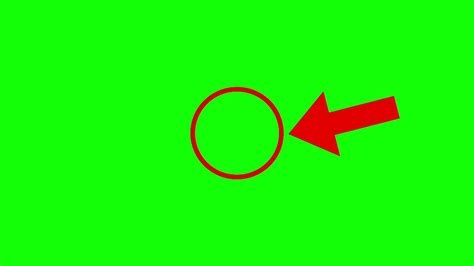 Red circle and arrow green screen - YouTube