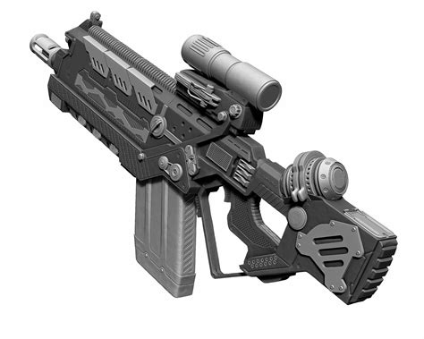 Sci-Fi Weapon 3D Model OBJ ZTL | CGTrader.com