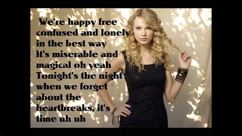 22 - Taylor Swift Lyrics - YouTube