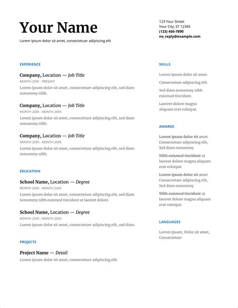 20+ Free Google Docs Resume Templates (To Download)