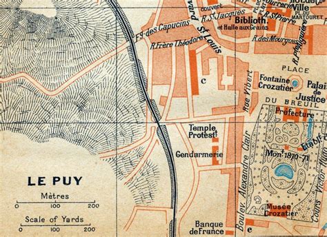 1926 Vintage Map of Le Puy-en-Velay France Vintage City Map | Etsy