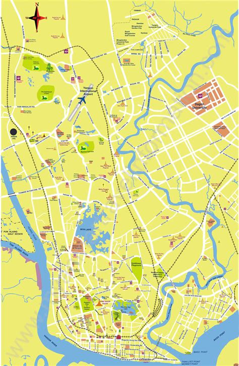 Yangon Map and Yangon Satellite Image