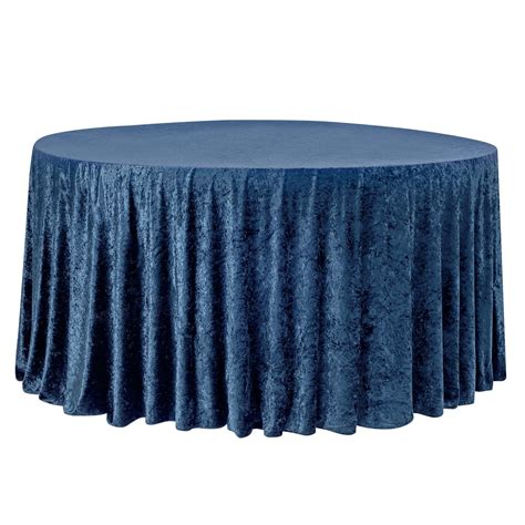 Velvet 132" Round Tablecloth - Navy Blue– CV Linens