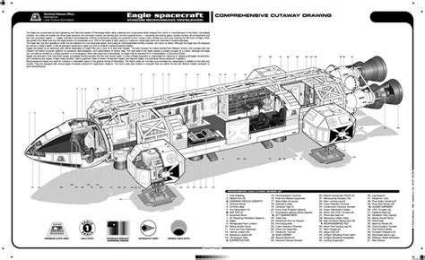 Space: 1999 - Eagle Transporter Cut-Away (7775×4774) | Spacecraft ...