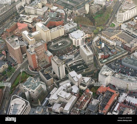 An aerial Photo of Bristol city centre in 1994, South West England, UK ...