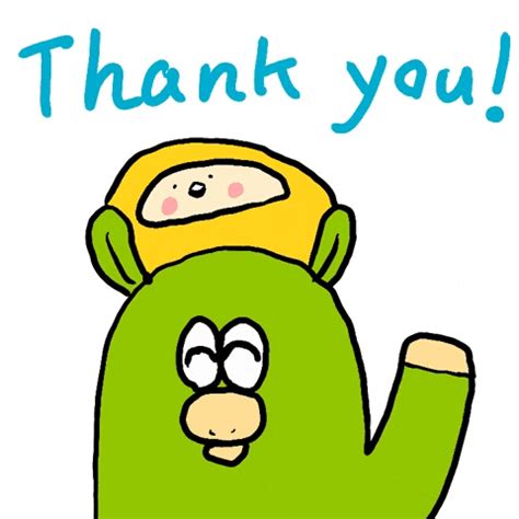 Cartoon Character Waving Thank You All GIF | GIFDB.com