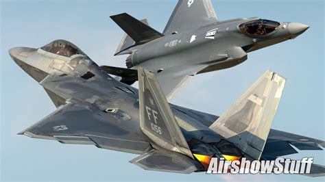 Stealth Fighter Show Down! - F-22 Raptor vs. F-35 Lightning II - YouTube