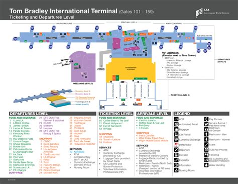 Los Angeles International Airport Map (LAX) - Printable Terminal Maps ...