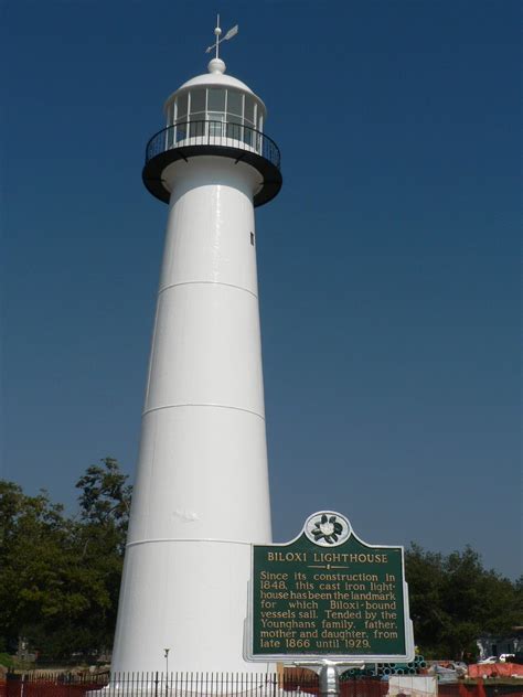 A picture of the Biloxi Lighthouse in Mississippi The Biloxi Lighthouse ...