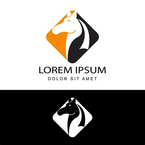 brown horse logo template design vector in isolated background 4603853 ...