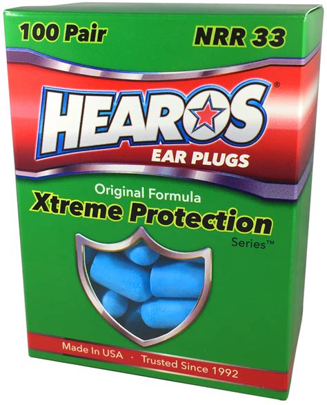 HEAROS Xtreme Ear Plug Protection Series With NRR 33 Rating