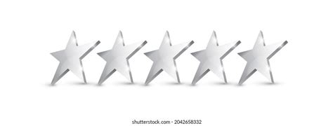 Five Silver Stars Rating Quality Symbol Stock Vector (Royalty Free ...