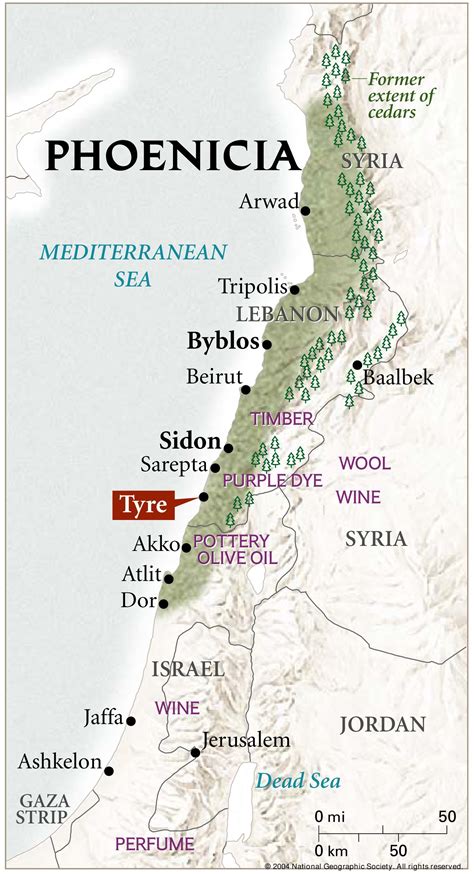 Map of Phoenicia (the green shaded area), the Maronite Motherland ...