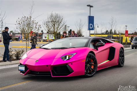 Matte Chrome Pink Lamborghini Aventador in Vancouver - GTspirit