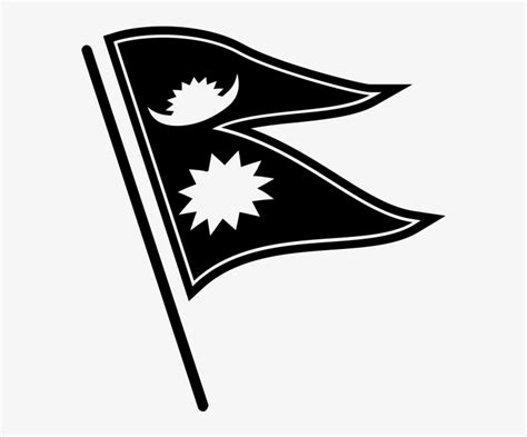 Nepal Flag In Black - 600x600 PNG Download - PNGkit