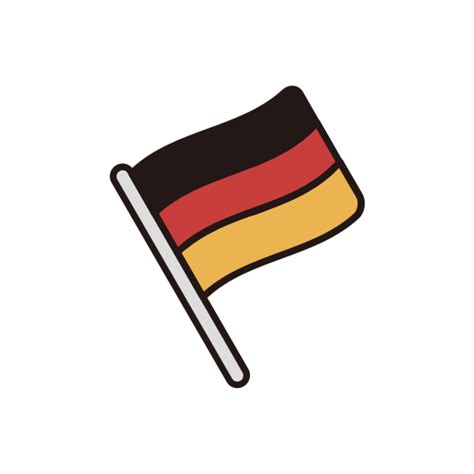 German flag Generic Outline Color icon