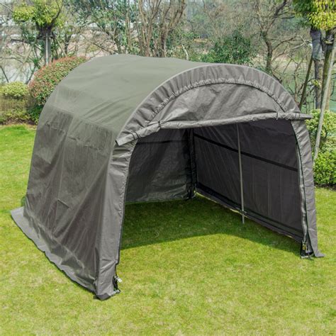 Outdoor 10x10x8 ft. Carport Canopy Tent Car Storage Shelter Portable ...