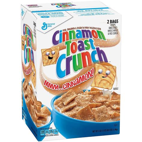 GENERAL MILLS CINNAMON TOAST CRUNCH CEREAL SEALED BAGS FOR FRESHNESS 49 ...