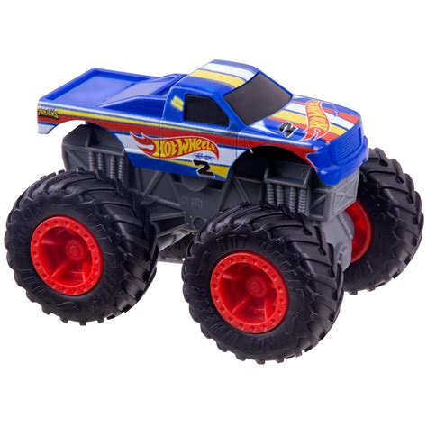 Hot Wheels Monster Trucks 1:43 Scale Regular Cab Rev Tredz Toy Truck ...