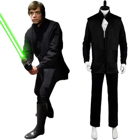 Star Wars Luke Skywalker Cosplay Costume Adult Men Black Luke Skywalker ...