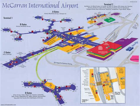 Mapa del Aeropuerto Internacional McCarran de Las Vegas | Las Vegas ...