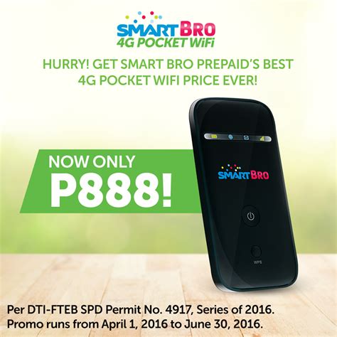 Smart Bro 4G Pocket WiFi Now Only P888 - Unlimited Promos