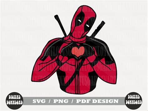 Deadpool Svg Deadpool Valentines Day Svg Deadpool Layered - Etsy