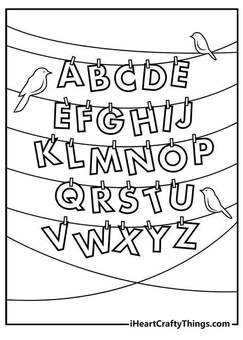 Printable Alphabet Coloring Pages