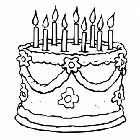 Free Birthday Cake Outline, Download Free Birthday Cake Outline png ...