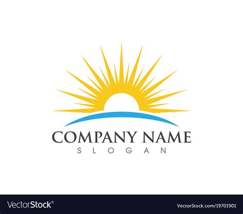 Sun logo template Royalty Free Vector Image - VectorStock