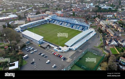 AFC Telford United Bucks Head stadium in Wellington, Shropshire, Uk ...