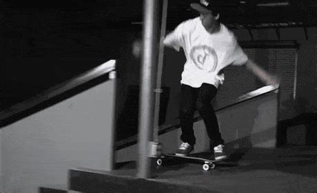 skateboard tricks black and white gif | WiffleGif