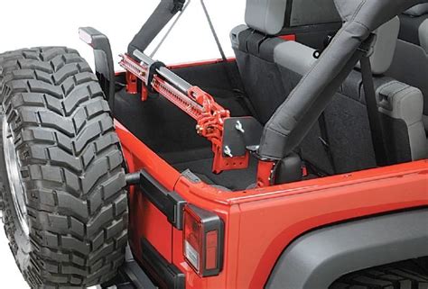 Quadratec® JKHLJM2D11 Sport Cage Hi-Lift® Jack Mount for 11-17 Jeep ...