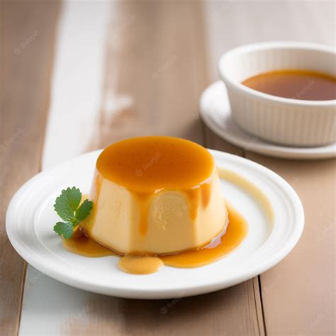 Premium Photo | Flan recipe with caramel sauce illustration images ...