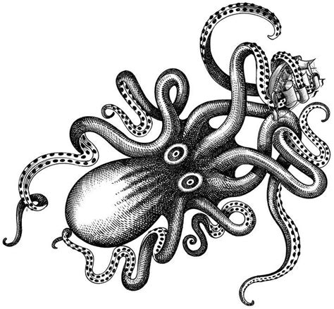 The Kraken - Clip Art Library | Kraken tattoo, Octopus tattoo design ...