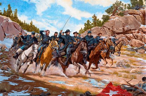 US cavalry charging during the Apache War American Indian Wars ...