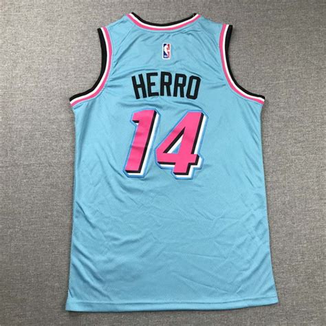 Tyler Herro #14 Miami Heat 2020-21 Blue Pink Rainbow City Jersey