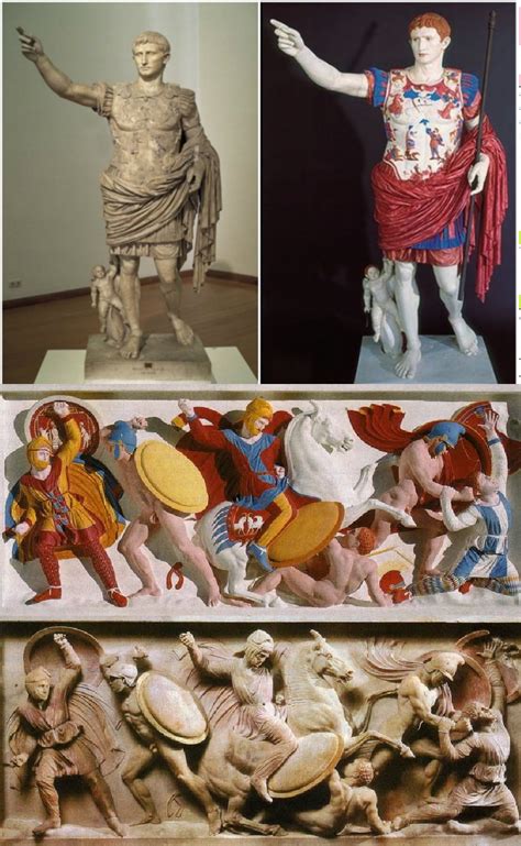 Ancient greek and roman statues were actually paintend with bright ...