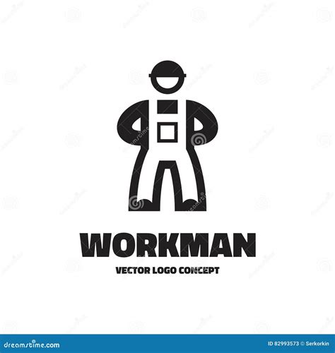 Workman - Vector Logo Template Illustration. Worker Sign Concept. Human ...