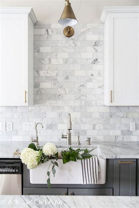 56+ Lovely Beautiful Kitchen Backsplash Tile Patterns Ideas | White ...