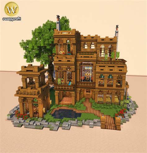 Spruce wood home. : r/Minecraftbuilds